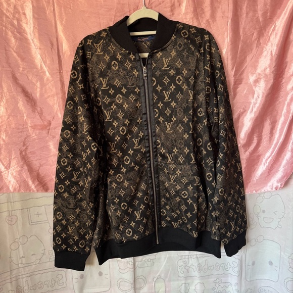 Louis Vuitton Printed Long-Sleeve Jacket (Brown) - Picture 3 of 12